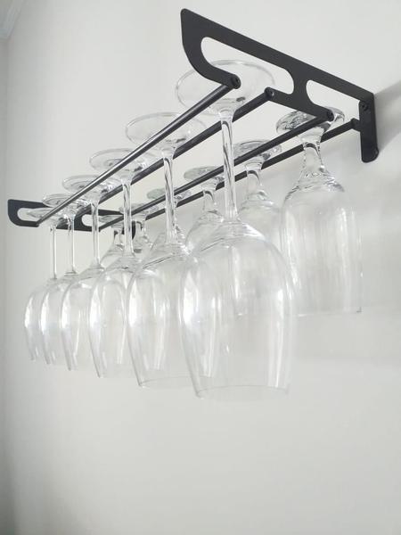 Porta Taças De Parede Para 12 Taças - Vinho - Suporte - Inovarte Móveis E Decorações Ltda. Imagem de Porta Taças De Parede Para 12 Taças - Vinho - Suporte