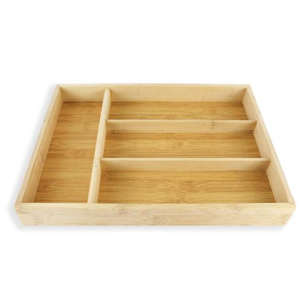 Imagem de Porta Talher Bambu Para Gaveta 33x25x4,5 Cm Organizador 