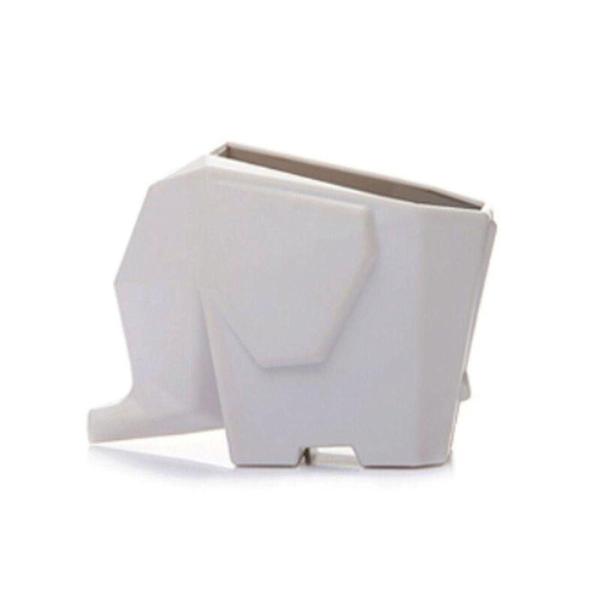 Imagem de Porta Talher Escorredor de Talher de Plastico Elefante Cinza 14x11,5x10cm - Fwb