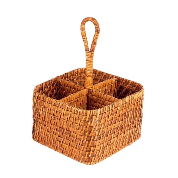 Imagem de Porta Talher Rattan 27X19x19cm - Kenya