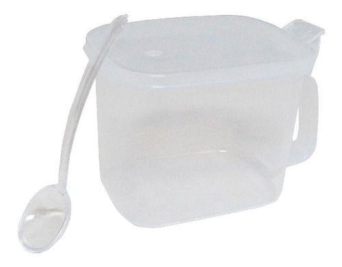 Porta Tempero Condimentos 3 Potes Plástico C/ 3 Colheres - Clink Imagem de Porta Tempero Condimentos 3 Potes Plástico C/ 3 Colheres