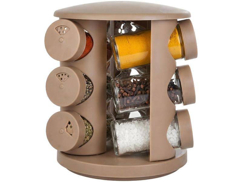 Porta-tempero de Vidro 10 Peças Brinox Lock com Suporte