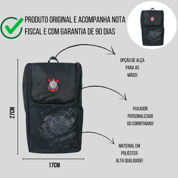 Porta Tenis Puxador Personalizado Corinthians Xerius 10903 - XERYUS Imagem de Porta Tenis Puxador Personalizado Corinthians Xerius 10903