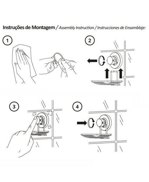 Imagem de Porta toalha Argola Ventosa suporte banheiro Future 4011