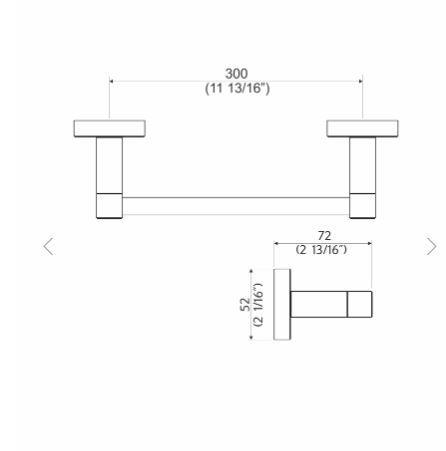 Imagem de Porta Toalha Barra Quadra Rosto Cromado - Perflex