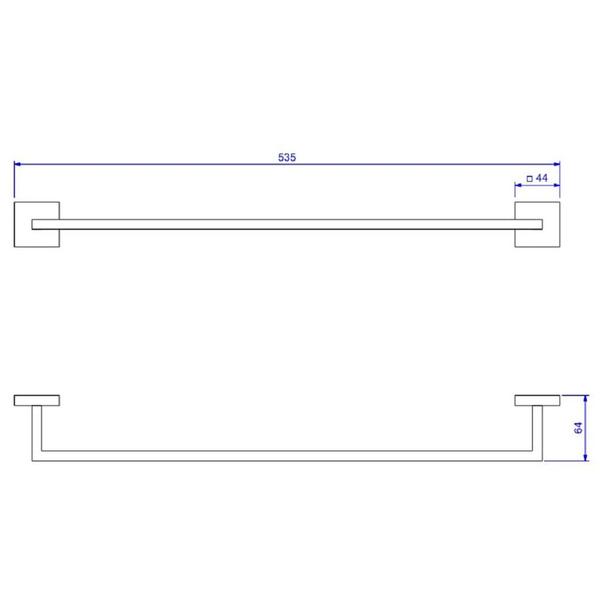 Imagem de Porta Toalha De Banho 50cm Deca Clean Cromado 2040.c.050.cln