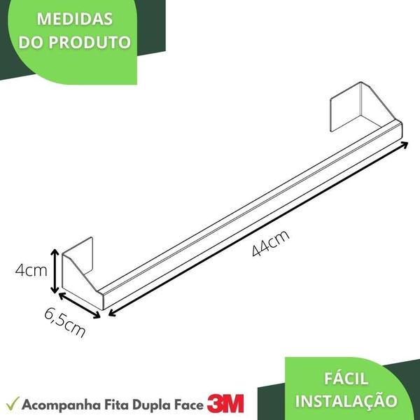 Imagem de Porta Toalha De Banho Adesivo 3M Inox Banheiro De Parede Df