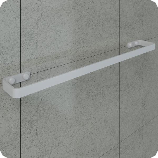Imagem de Porta Toalha De Banho Para Banheiro Branco Plus 60cm