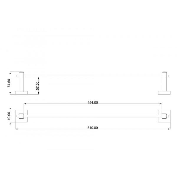 Imagem de Porta toalha de banho toalheiro banheiro lavabo aço inox 304