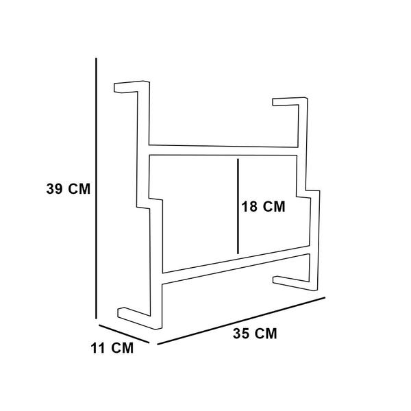 Imagem de Porta Toalha de Rosto Industrial Metálico Preto 35 cm - D'Rossi