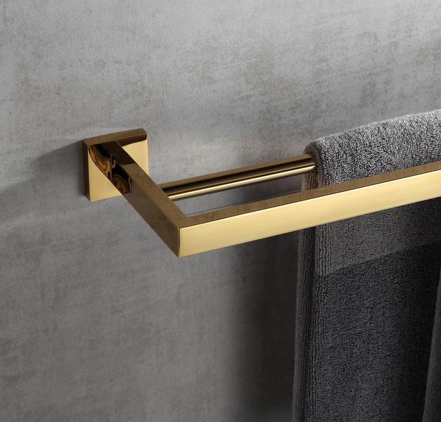 Imagem de Porta Toalha Duplo Luxo Inox 60cm Dourado