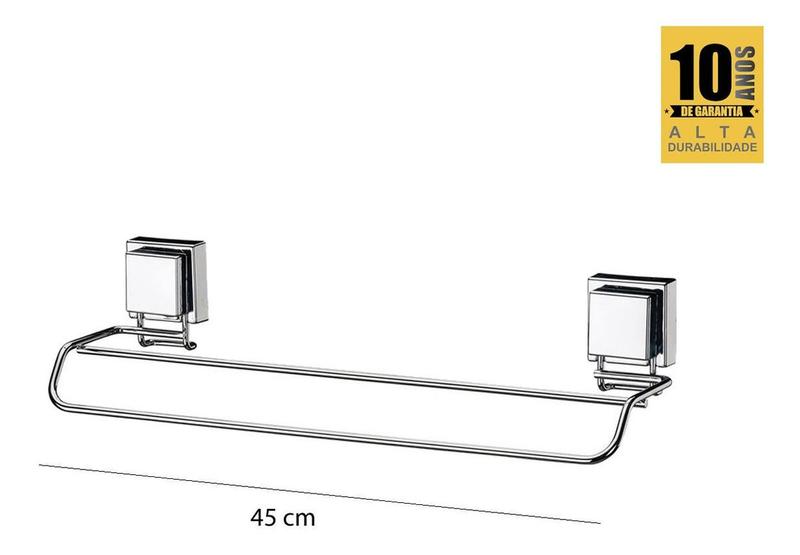 Imagem de Porta Toalha Não Enferruja Aço Inox 304 Ventosa Future