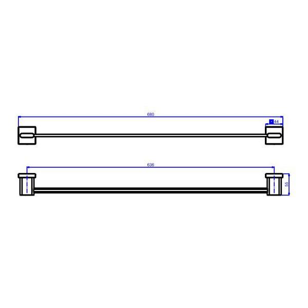 Imagem de Porta Toalha Polo 60cm Deca Cromado 2040.C33.060