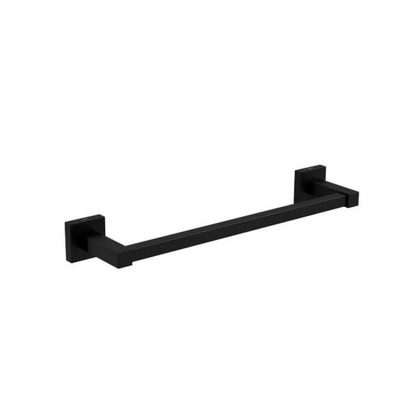 Imagem de Porta Toalha Quadratta  Barra 30cm Black Matte  - Deca