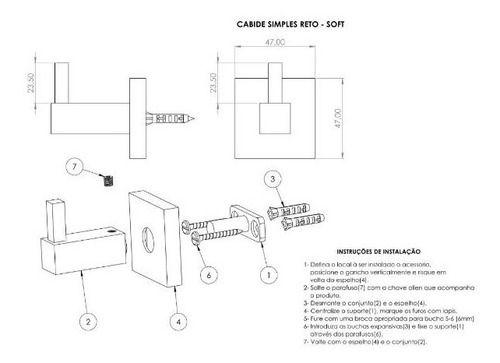 Imagem de Porta Toalha Rosto Cabide De Metal Preto Elegance Banheiro