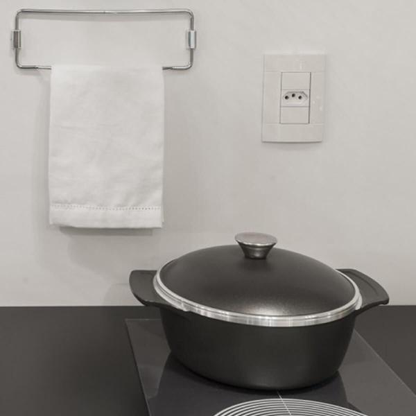 Imagem de Porta toalha Simples de Cozinha Suporte Pano de Prato Pendurador de Parede