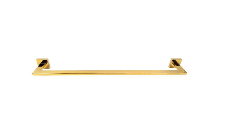 Imagem de Porta toalha toalheiro dourado italy line 60 cm banheiro eterna inox gold