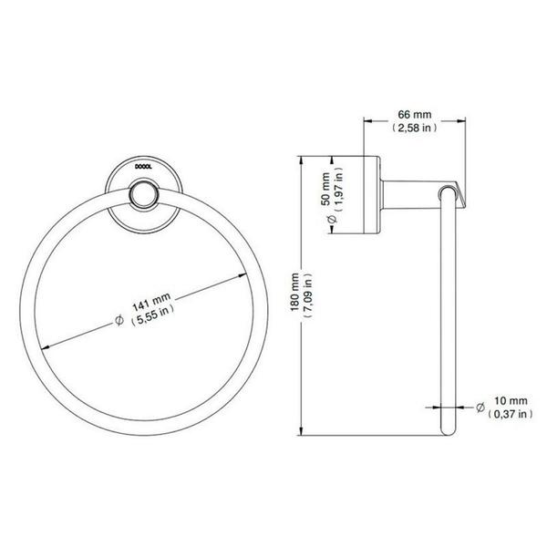 Imagem de Porta Toalhas Argola Hope 763706 Docol