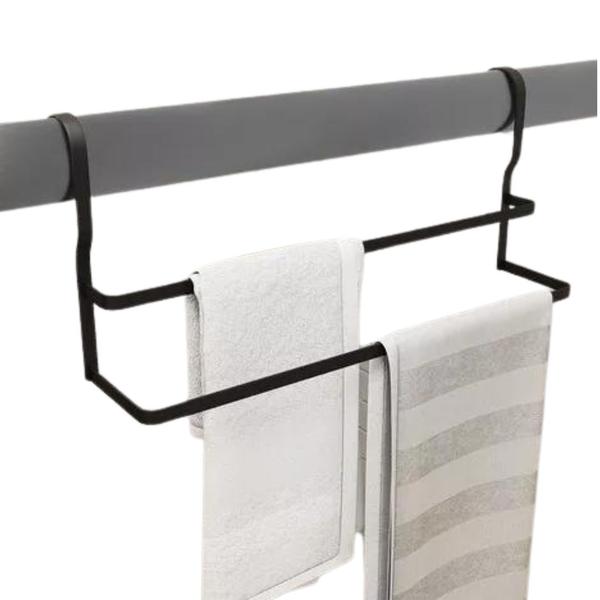 Imagem de Porta-toalhas Box Preto Resistente 