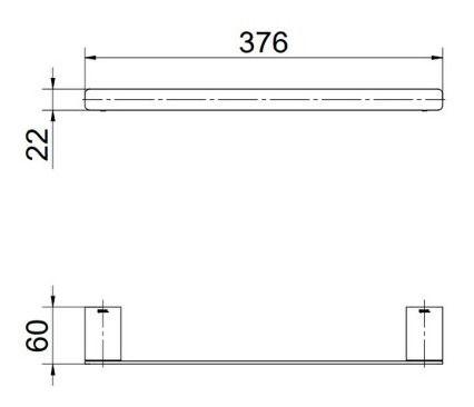 Imagem de Porta Toalhas Rosto 30 cm Docol Flat Ouro Polido 01013643