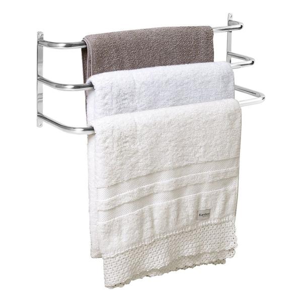 Porta Toalhas Toalheiro Triplo Para Porta Ou Parede 60cm - HomeDecor Imagem de Porta Toalhas Toalheiro Triplo Para Porta Ou Parede 60cm