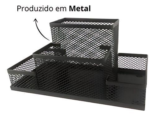 Imagem de Porta Trecos Organizador de Mesa Aramado Lápis Canetas Clips