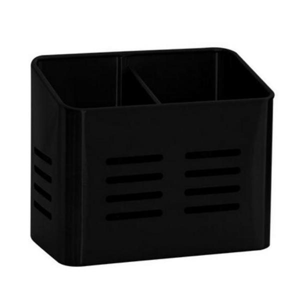 Imagem de Porta Utensílios com Duo Inox Preto 7358 - Mimo Style