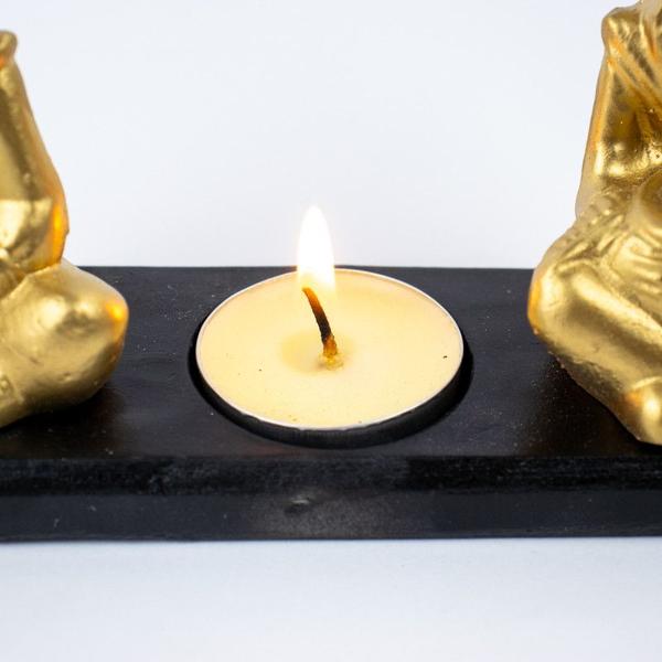 Porta Vela Deuses da Fortuna casal Hindu Dourados - Lua Mística - 100% Original - Loja Oficial Imagem de Porta Vela Deuses da Fortuna casal Hindu Dourados