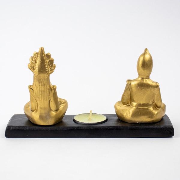Porta Vela Deuses da Fortuna casal Hindu Dourados - Lua Mística - 100% Original - Loja Oficial Imagem de Porta Vela Deuses da Fortuna casal Hindu Dourados