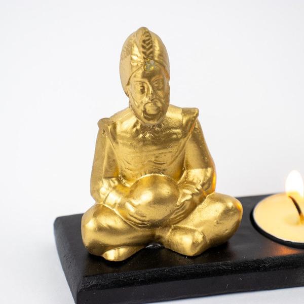Porta Vela Deuses da Fortuna casal Hindu Dourados - Lua Mística - 100% Original - Loja Oficial Imagem de Porta Vela Deuses da Fortuna casal Hindu Dourados