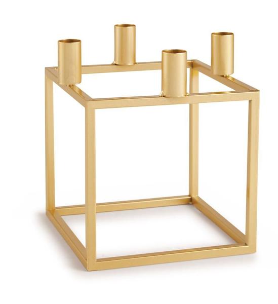 Imagem de Porta Velas 4 Suportes Dourado em Metal