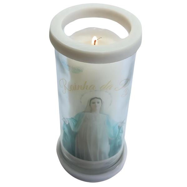 Imagem de Porta Velas vidro mármore Personalizado N Sra Rainha da Paz