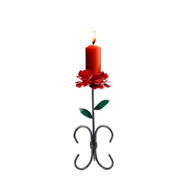 Imagem de Porta Velas Votiva E Palito Rosa Metal 30Cm - Escolha A Cor