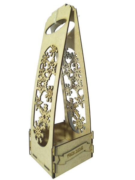 Porta vinho/champagne com alca mdf 3 mm - INFINITY LASER Imagem de Porta vinho/champagne com alca mdf 3 mm