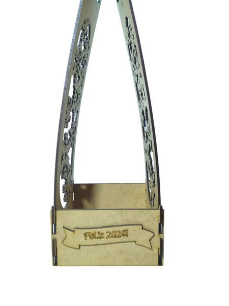 Porta vinho/champagne com alca mdf 3 mm - INFINITY LASER Imagem de Porta vinho/champagne com alca mdf 3 mm