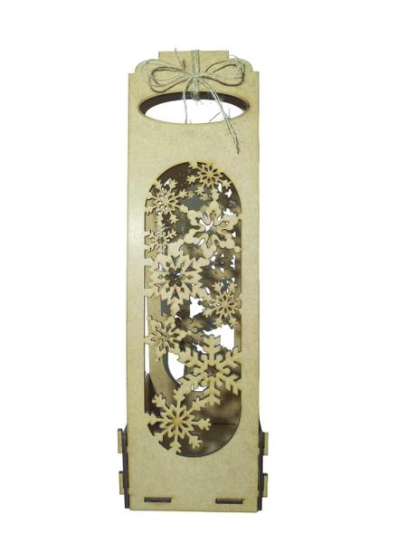 Porta vinho/champagne com alca mdf 3 mm - INFINITY LASER Imagem de Porta vinho/champagne com alca mdf 3 mm
