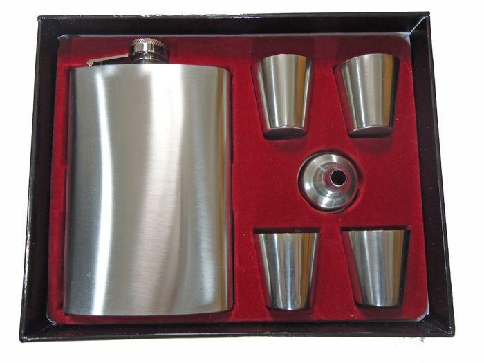 Porta Whisky Vodka Cantil de Aço Inox 9 Oz 250 Ml - Unyhome Imagem de Porta Whisky Vodka Cantil de Aço Inox 9 Oz 250 Ml