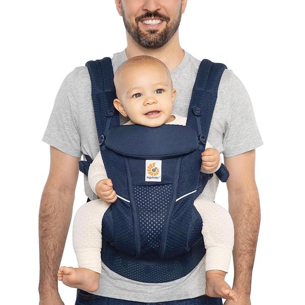 Imagem de Portador de bebê Ergobaby Omni Breeze, malha respirável, azul