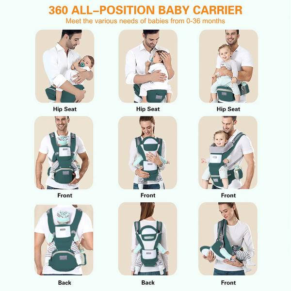 Imagem de Portador de bebê YSSKTC ergonômico com assento de quadril 3-36 meses 3,2-20,4 kg