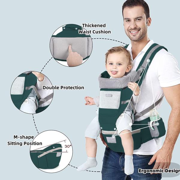 Imagem de Portador de bebê YSSKTC ergonômico com assento de quadril 3-36 meses 3,2-20,4 kg