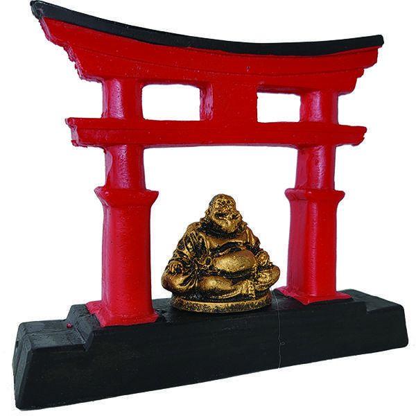 Imagem de Portal Japonês Com Buda 05030 Em Resina 10X11,5Cm