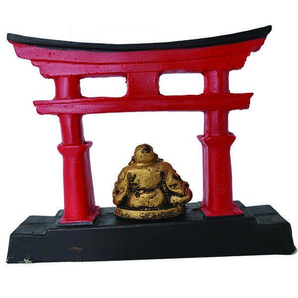 Imagem de Portal Japonês Com Buda 05030 Em Resina 10X11,5Cm