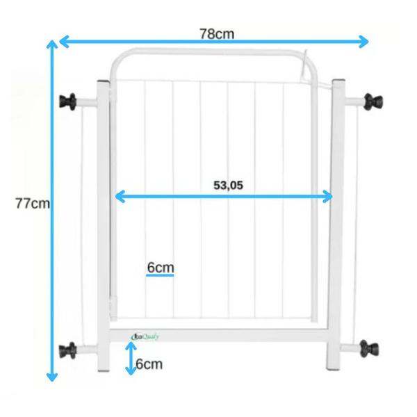 Imagem de Portão Grade Proteção Pet 79,5 A 90 Cm Criança Cães