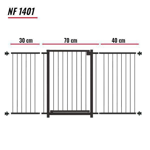 Imagem de Portão Multigrade Preto Divisor Ambiente 70Cm/140Cm - Nf1401