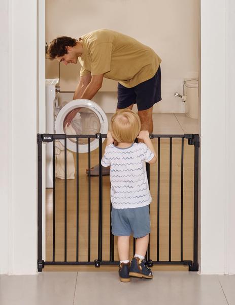 Imagem de Portão para bebês/cães BABELIO 74-109 cm Sem Barra Inferior Escadas/Portas