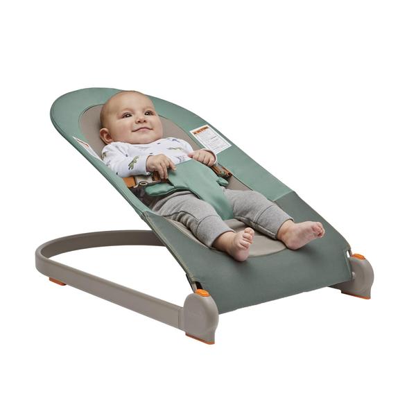 Imagem de Portátil Baby Bouncer Boon Slant Folding com arnês de 3 pontos