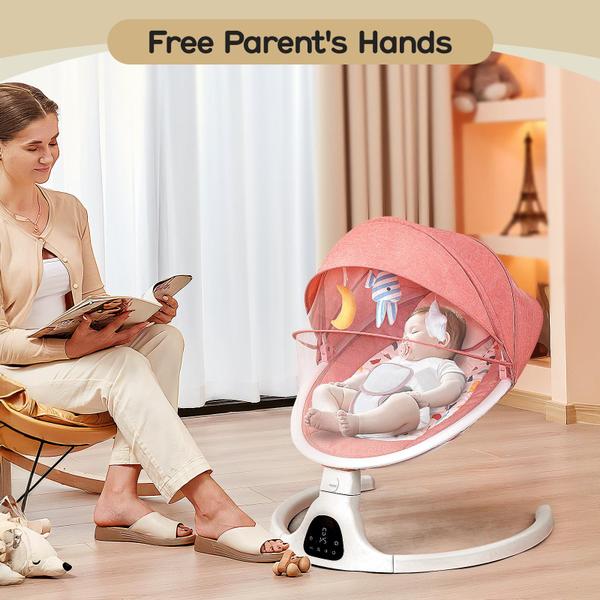 Imagem de Portátil Baby Swing Deenor elétrico com controle remoto