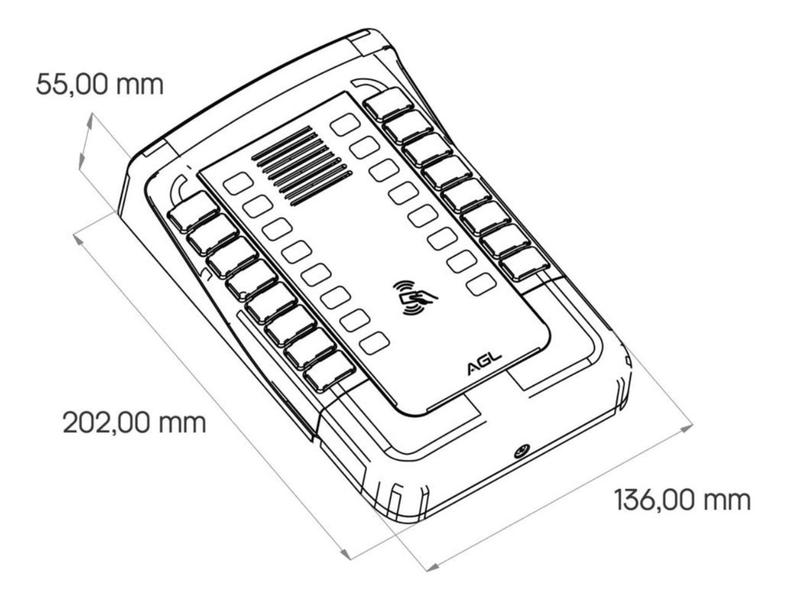 Imagem de Porteiro Coletivo Agl S-500 Tag Rfid P /8 Ap Ou Casa Com App 4085