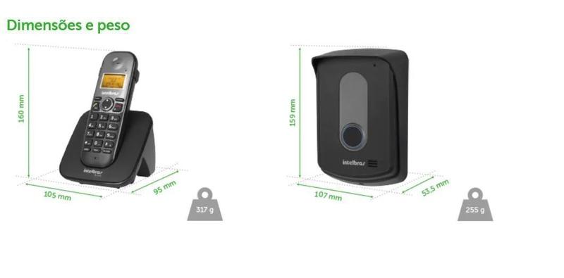 Imagem de Porteiro Eletrônico Campainha Interfone Bivolt Sem Fio Intelbras Tis 5010 Extensão de Audio e Fechadura Eletroima