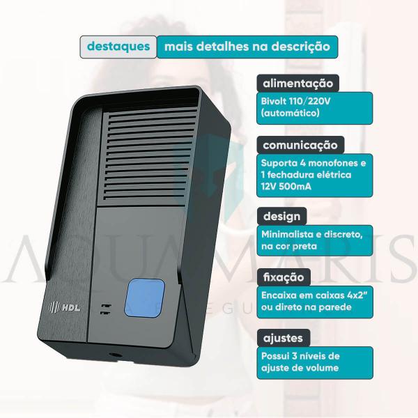 Imagem de Porteiro Eletrônico HDL Fechadura Elétrica C90 Portão Externa Cilindro Fixo 40mm Com 3 Chaves